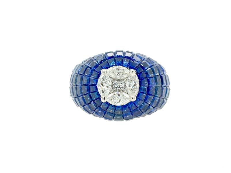 WHITE GOLD 18KT WITH SAPPHIRES AND DIAMONDS JOVANE JAN81Z